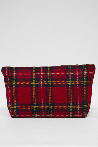 Harris Tweed Toiletries Bag A0217 Brown Leather