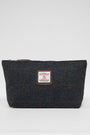 Harris Tweed Toiletries Bag A0239 (Brown Leather)