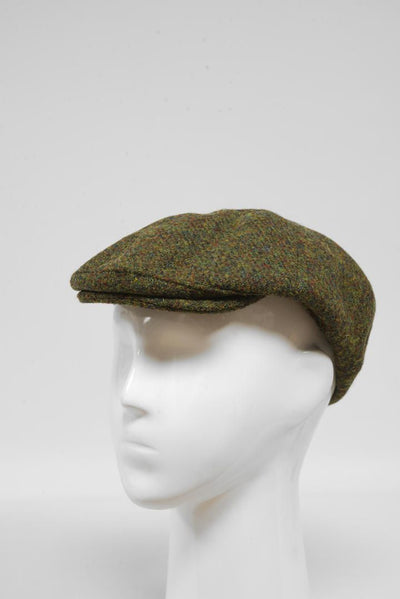 Harris Tweed Duck Bill Cap Green Moss Blend 329 (HW)