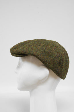 Harris Tweed Duck Bill Cap Green Moss Blend 329 (HW)