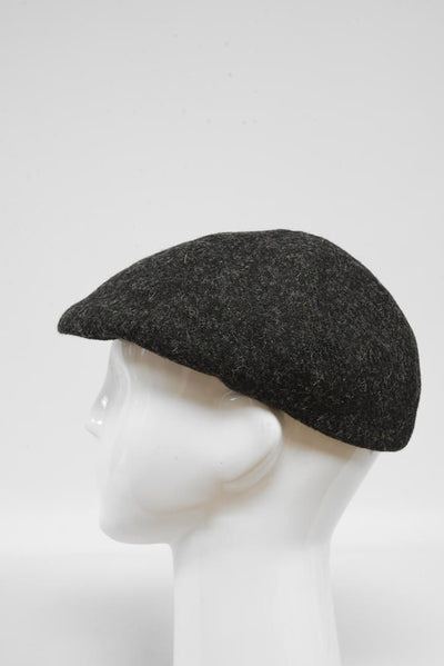 Harris Tweed Duck Bill Cap Plain Charcoal 302 (HW)