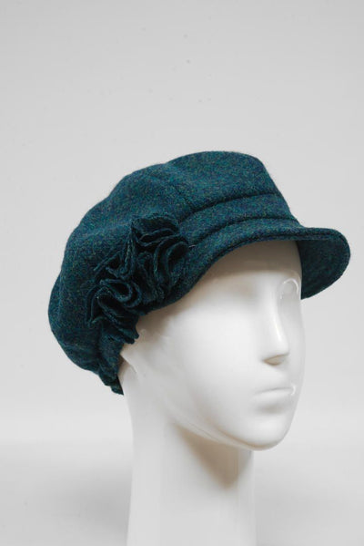 Harris Tweed Ladies Flower Hat (HW) 334