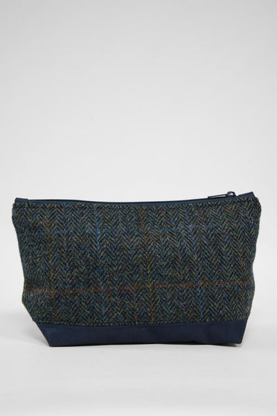 Harris Tweed Washbag - HB80 Navy