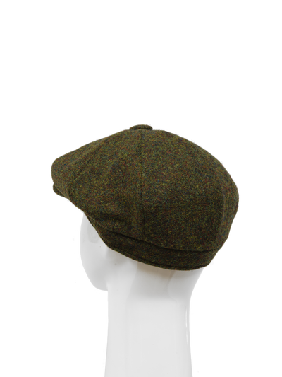 Harris Tweed 8 Piece Flat Cap - Woodland Green (HW)