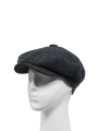 Harris Tweed 8 Piece Flat Cap - Blue Multi (HW)