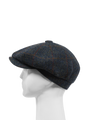 Harris Tweed 8 Piece Flat Cap - Blue Multi (HW)