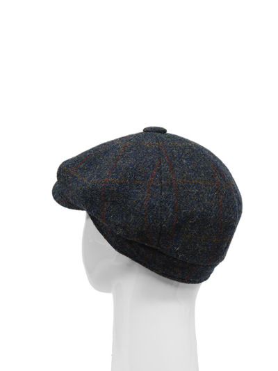 Harris Tweed 8 Piece Flat Cap - Blue Multi (HW)