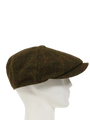 Harris Tweed 8 Piece Flat Cap - Moss Green Windowpane (FW2017)