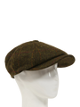 Harris Tweed 8 Piece Flat Cap - Moss Green Windowpane (FW2017)