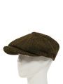 Harris Tweed 8 Piece Flat Cap - Moss Green Windowpane (FW2017)