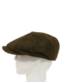 Harris Tweed 8 Piece Flat Cap - Moss Green Windowpane (FW2017)