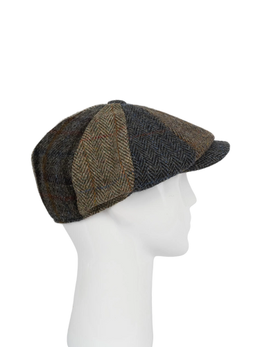 Harris Tweed 8 Piece Flat Cap - Patchwork (FW)