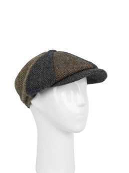 Harris Tweed 8 Piece Flat Cap - Patchwork (FW)