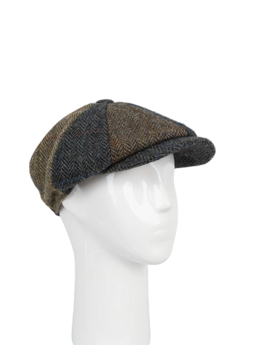 Harris Tweed 8 Piece Flat Cap - Patchwork (FW)