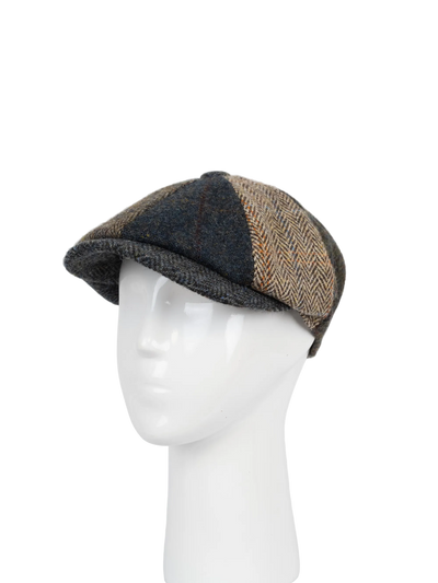 Harris Tweed 8 Piece Flat Cap - Patchwork (FW)