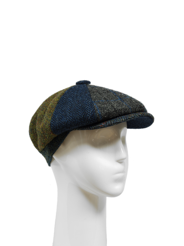 Harris Tweed 8 Piece Flat Cap - Patchwork (HW)