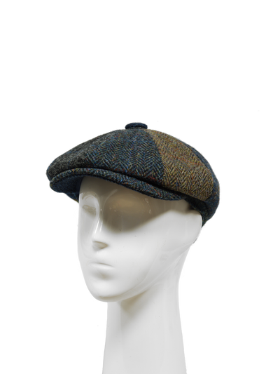 Harris Tweed 8 Piece Flat Cap - Patchwork (HW)