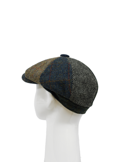 Harris Tweed 8 Piece Flat Cap - Patchwork (HW)