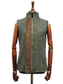 Harris Tweed Andi Gilet - Green HB With Overcheck