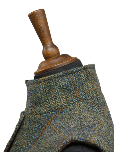 Harris Tweed Andi Gilet - Green HB With Overcheck
