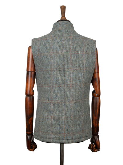 Harris Tweed Andi Gilet - Teal Check