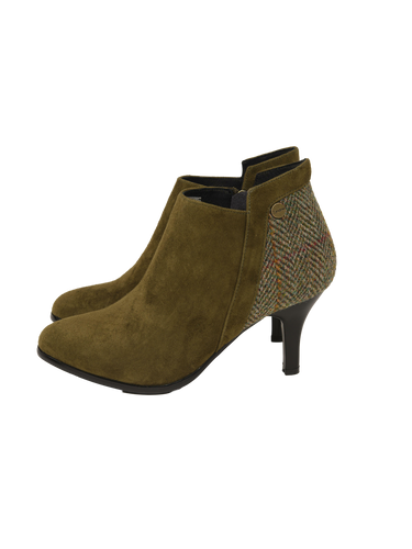 Harris Tweed Isla Pointed Heel Boots - HB55