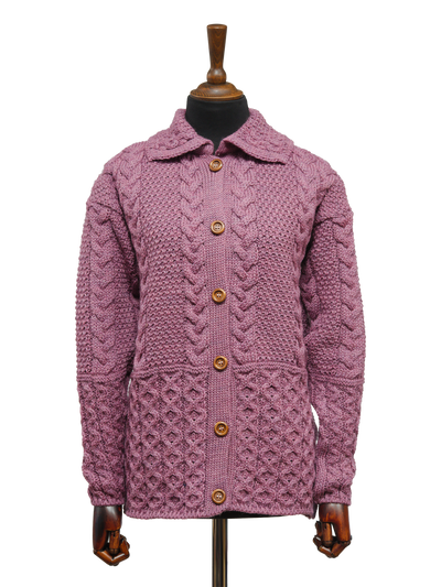 Aran Pattern Cardigan Lupin