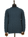 Unisex Aran Tunic Neck Jumper - Mallard