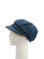 Harris Tweed Baker Boy Hat Peacock Blue (HH)