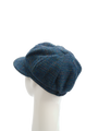 Harris Tweed Baker Boy Hat Peacock Blue (HH)