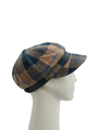 Harris Tweed Baker Boy Hat Sand/Navy Check (HH)