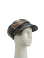 Harris Tweed Baker Boy Hat Sand/Navy Check (HH)