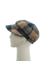 Harris Tweed Baker Boy Hat Sand/Navy Check (HH)