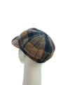 Harris Tweed Baker Boy Hat Sand/Navy Check (HH)