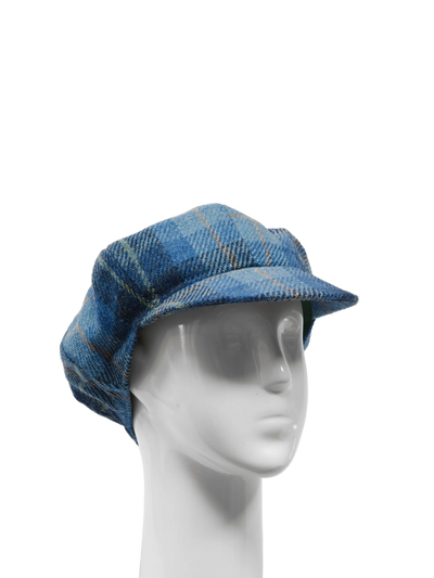 Harris Tweed Bakerboy Cap - Blue Pastel Check (GC)
