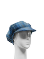 Harris Tweed Bakerboy Cap - Blue Pastel Check (GC)