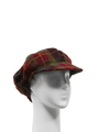 Harris Tweed Bakerboy Cap - Green/Rust Check (GC)