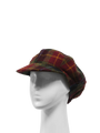 Harris Tweed Bakerboy Cap - Green/Rust Check (GC)
