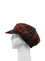 Harris Tweed Bakerboy Cap - Green/Rust Check (GC)