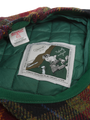Harris Tweed Bakerboy Cap - Green/Rust Check (GC)