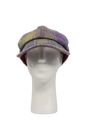 Harris Tweed Bakerboy Cap - Muted Lilac/Green Check (GA)