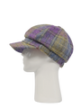Harris Tweed Bakerboy Cap - Muted Lilac/Green Check (GA)