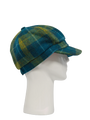 Harris Tweed Bakerboy Cap - Sea Blue/Green Check (GA)