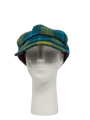 Harris Tweed Bakerboy Cap - Sea Blue/Green Check (GA)