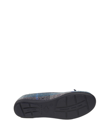 Harris Tweed Ballerina Pumps - Lavender Check
