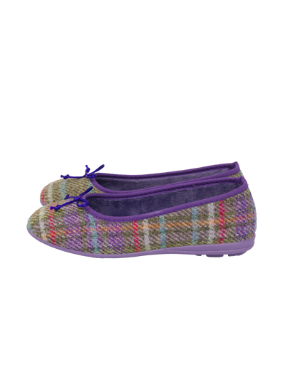 Harris Tweed Ballerina Pumps Multi Check