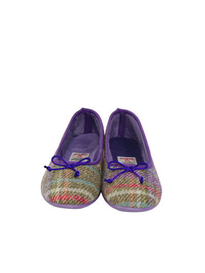 Harris Tweed Ballerina Pumps Multi Check