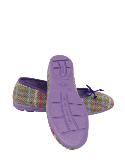 Harris Tweed Ballerina Pumps Multi Check