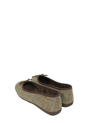 Harris Tweed Ballerina Pumps - Pastel