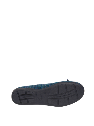 Harris Tweed Ballerina Pumps Teal